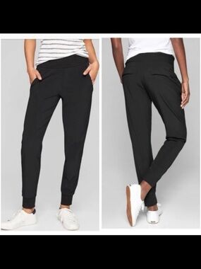 Athleta Lined Winter Warm Soho Athletic Joggers Black Size Women’s 10